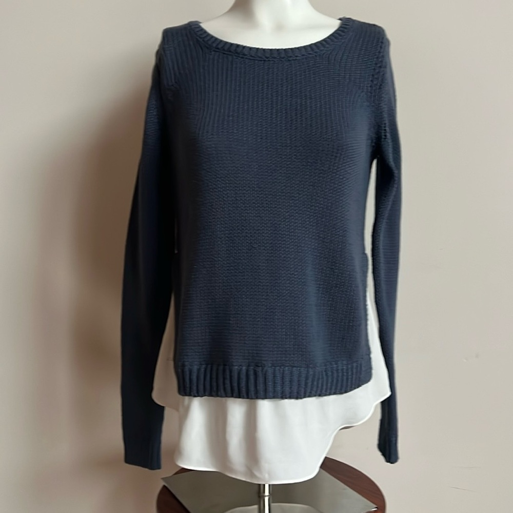 Ann Taylor Loft sweater with shirt tails womens Small NWT